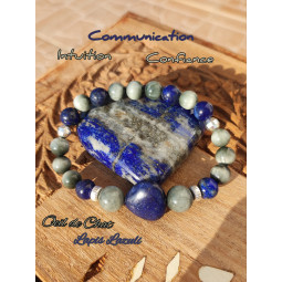 Bracelet en Lapis Lazuli & Oeil de Chat