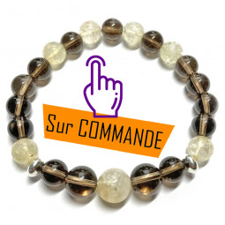 Bracelet en Quartz Fumé & Citrine