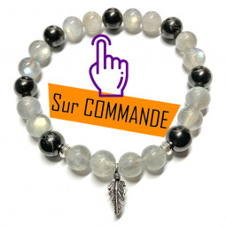 Bracelet en Labradorite & Shungite