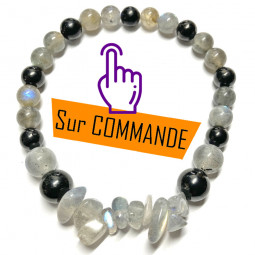 Bracelet en Labradorite & Shungite