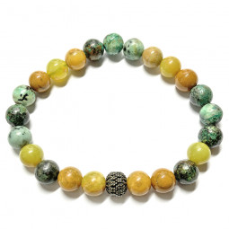 Bracelet en Jaspe Opale & Turquoise