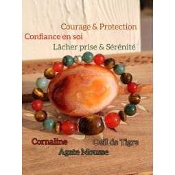 Bracelet Boules 3 Pierres