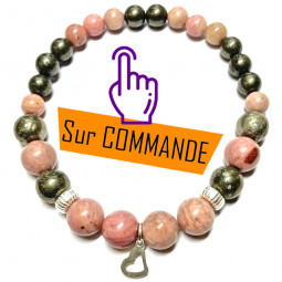 Bracelet en Pyrite & Rhodonite