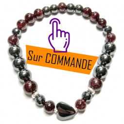 Bracelet Grenat & Hématite