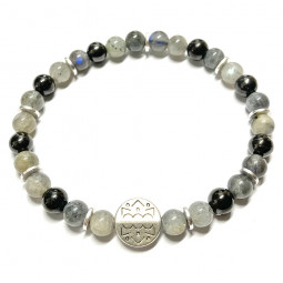 Bracelet en Labradorite & Shungite