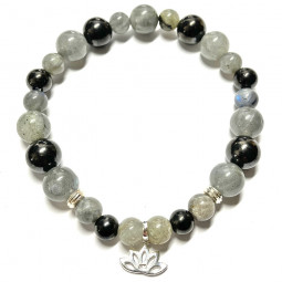 Bracelet en Labradorite & Shungite