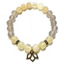 Bracelet en Agate & Citrine