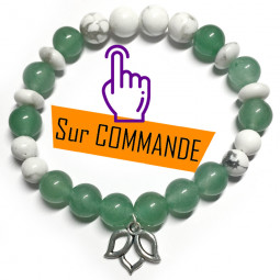 Bracelet en Aventurine Verte & Howlite