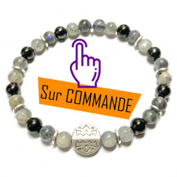 Bracelet en Labradorite & Shungite