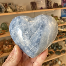 Coeur en Calcite Bleue