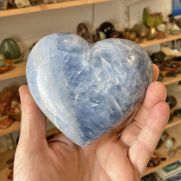 Coeur en Calcite Bleue