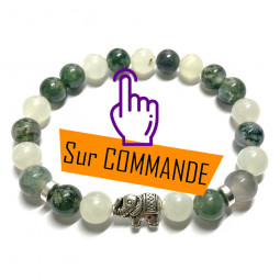 Bracelet en Jade & Agate Mousse
