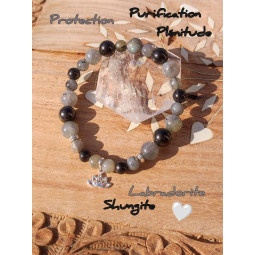 Bracelet en Labradorite & Shungite