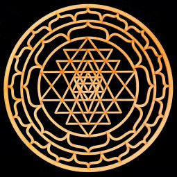 Symbole Sri Yantra en Bois