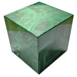 Cube en Malachite Vibrations Cristallines