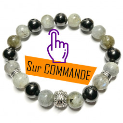 Bracelet en Labradorite & Shungite