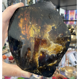 Tranche de Tourmaline Jaune (Liddicoatite)