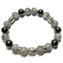 Bracelet en Labradorite & Shungite