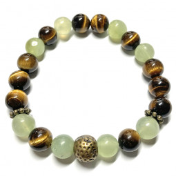 Bracelet en Jade & Oeil de Tigre