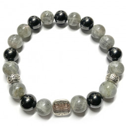 Bracelet en Labradorite & Shungite