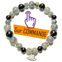 Bracelet en Labradorite & Shungite