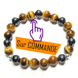 Bracelet en Shungite & Oeil de Tigre