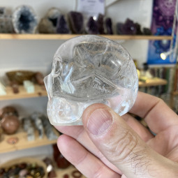 Crâne en Cristal de Roche Vibrations Cristallines