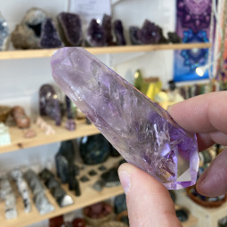 Pointe Biterminée en Améthyste Vibrations Cristallines