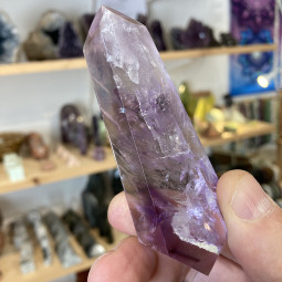 Pointe Biterminée en Améthyste Vibrations Cristallines