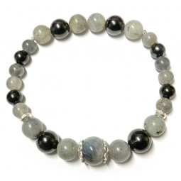 Bracelet en Labradorite & Shungite