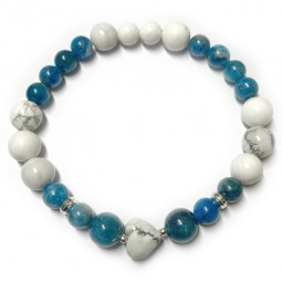 Bracelet Apatite & Howlite