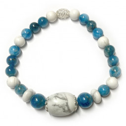 Bracelet Apatite & Howlite Vibrations Cristallines