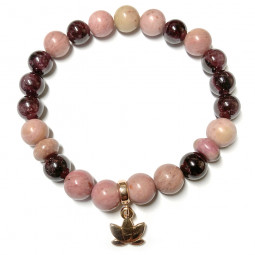 Bracelet en Rhodonite & Grenat