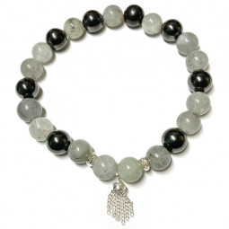 Bracelet en Labradorite & Shungite