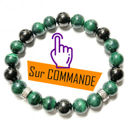 Bracelet en Malachite & Shungite