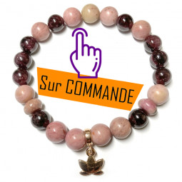 Bracelet en Rhodonite & Grenat