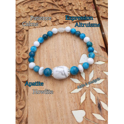 Bracelet Apatite & Howlite Vibrations Cristallines