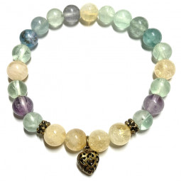 Bracelet en Fluorite & Citrine Vibrations Cristallines