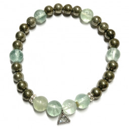 Bracelet en Fluorite & Pyrite Vibrations Cristallines