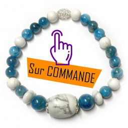 Bracelet Apatite & Howlite Vibrations Cristallines