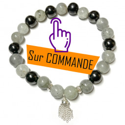 Bracelet en Labradorite & Shungite