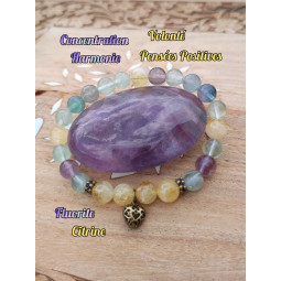 Bracelet en Fluorite & Citrine Vibrations Cristallines