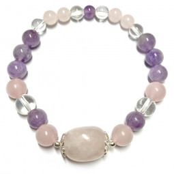 Bracelet Boules 3 Pierres Vibrations Cristallines