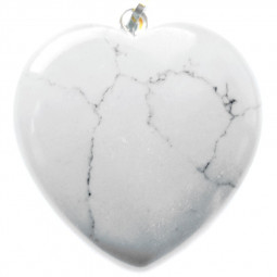 Pendentif Coeur en Howlite