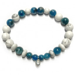 Bracelet Apatite & Howlite Vibrations Cristallines