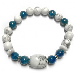 Bracelet Apatite & Howlite Vibrations Cristallines