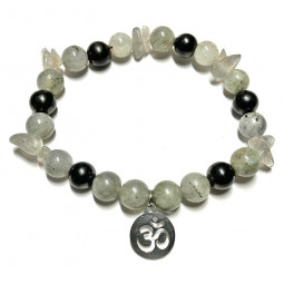 Bracelet en Labradorite & Shungite Vibrations Cristallines