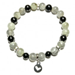 Bracelet en Labradorite & Shungite Vibrations Cristallines