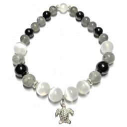 Bracelet Boules 3 Pierres Vibrations Cristallines