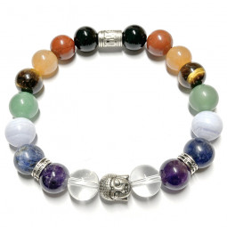 Bracelet Boules 7 Chakras Vibrations Cristallines